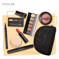 FOCALLURE 8Pcs Set Brush untuk Bedak / Eyeshadow / Lipstick / Blush On