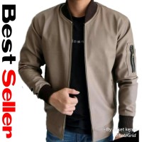 Jual Jaket bomber pria semi kulit polos distro Bandung pilot murah terbaru Murah