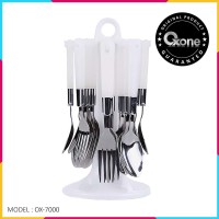 Oxone OX-7000 24Pcs Sendok dan Garpu Makan - Putih