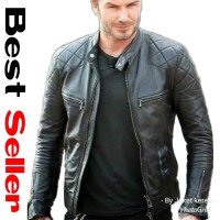 Jual Jaket semi kulit pria David beckham/Jaket motor asli Garut JK-48 Murah