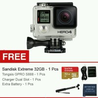 GoPro Hero 4 Black Edition + Gratis Sandisk Extreme 32GB + Cha new