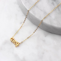 Kalung Emas Asli Muda Ukir Nama Double /Kalung Inisial /Kalung Couple