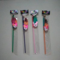 mainan kucing pancingan cat toys bulu kerincingan lucu seru bagus