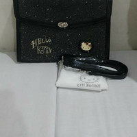 Tas furla hello kitty black 2 pcs lengkap tali panjang