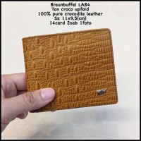 Super Murah! .DOMPET LAKI LAKI BRAUN BUFFEL LA84 TAN CROCO KW MIROR .