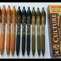 Ballpoint Culture Batik Joyko Bp-184 0,7 Hitam (Pack 12 Pcs)