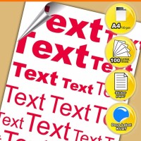 PROMO KERTAS PRINTER STIKER GLOSSY TEXT PAPER A4 100 GRAM 100 LEMBAR