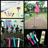 Tongsis Tripod + Remote Bluetooth hp handphone