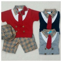 Pakaian Bayi Laki-Laki Baju & Sepatu Setelan Anak Laki Lucu 2 AGB4025