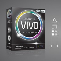 VIVO Extra Sensation Kondom Kontrasepsi Gerigi Ulir