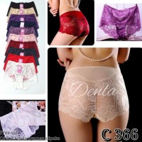 Termurah!!! CD Full Renda Size Besar Celana Dalam Renda Denla 366