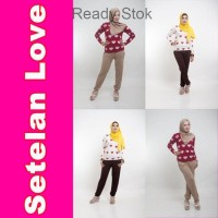 SETELAN LOVE baju wanita dewasa masa kini