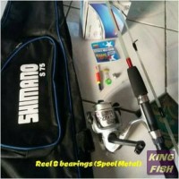 MANCING MANIA Set Pancing Kolam/Empang reel 8 Bearings Joran Fiber Gl