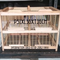 KANDANG DONDANG KAYU 4 PINTU BUAT BURUNG MERPATI/DARA (P51xL36xT36cm)