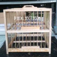 KANDANG DONDANG KAYU 2 PINTU BUAT BURUNG MERPATI/DARA (P36XL36XT36cm)