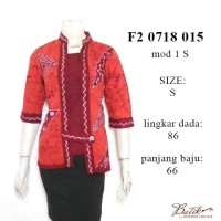 blus tulis kutubaru jingga F20718015MOD1S / blus batik klaten murah