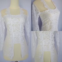 Kebaya Panjang / Kebaya Pengantin Modern / Kebaya Putih / Kebaya Pesta