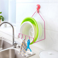 Rak Piring Baskom Besi Gantung Kitchen Set Hanger Organizer - tm849