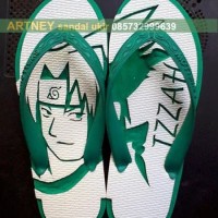 sandal jepit ukir sasuke