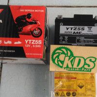 Aki kering merk yuasa buat motor zx 130 , mio soul, mio gt, beat,