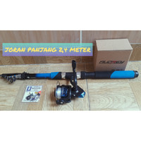 set pancing 5 bearing joran panjang 2,4 meter