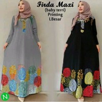 TERMURAH cn 55650 firda maxi dress terusan gamis syari abu misty hita