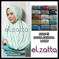 New Sale Bergo Hijab Instan Zaria Sahara Motif Elzatta Original . . .