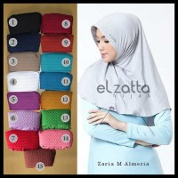 Harga Terbaik Kerudung Jilbab Instan Bergo Zaria M Almeria Elzatta . .