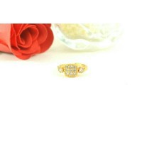 Cincin Anak Cubic Unisx Lapis Emas Putih