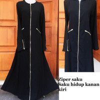 Jual Gamis abaya zipper kantong Murah