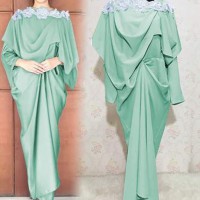 Baju Gamis Pesta Remaja Wisuda Kaftan Modern Nagita Bordir Turkish