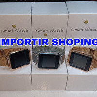 Jam Tangan Hp Smartwatch U11 / Smart watch Z60 Stainless ( Gold )