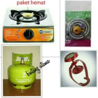 kompor gas gmc+tabung+isi+selang paket trisonic+pengaman,kuakitas ok