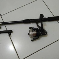 New Pancing satu set komplit joran 1 5m reel spool grafit berlapis Li