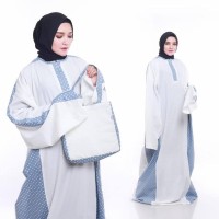 Mukena Telekung Rukuh Terusan Abaya Polka Dari Mukena Yumna