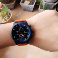jam tangan pria quiksilv3r warna Coklat Muda Model Terbaru 5511