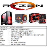 PAKET CPU / PC RAKITAN GAMING 39 /AMD RYZEN 5 1600 / GTX 1050 / 8GB
