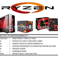 PAKET CPU / PC RAKITAN GAMING 37 /AMD RYZEN 1400 (3.2 GHZ)/ RAM 8GB