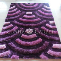 Karpet shaggy bulu tebal motif menarik