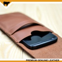 GENUINE LEATHER CASE IPHONE 6 PLUS 7 PLUS DAN HP LAYAR 5,5 INCH