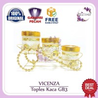 Toples Kue Permen Candy Jar VICENZA GB3 ORIGINAL 1set isi 3 pcs