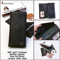 dompet pria hush puppies 460T jetblack kw super dompet kulit murah