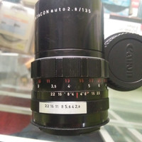 lensa tele fix manual tajam Pentacon 135mm f2.8 mount Canon