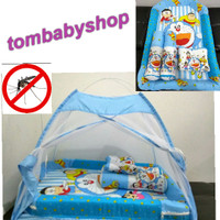 Jual KASUR BAYI TENDA KELAMBU MOTIF BESS DORAEMON Murah