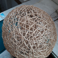 Lampu Hias dari Rotan diameter 50cm ( handmade )