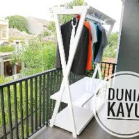 Rak Gantungan Baju Display Etalase Toko Distro Desain M PROMO