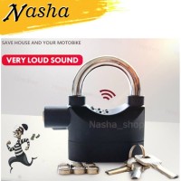 Kinbar Gembok Alarm Anti Maling Untuk Motor Pintu dan Pagar Rumah 29