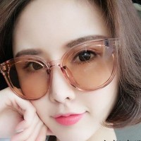 kacamata fashion wanita coklat transparan women sunglasses jgl038
