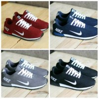 Sepatu Cowok Lari Sport Karet Olahraga Volly Pria Kets Sneakers Runn