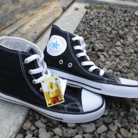 PROMO SEPATU SEKOLAH CONVERSE ALL STAR HIGH WARRIOR HITAM SIZE 31 - 35